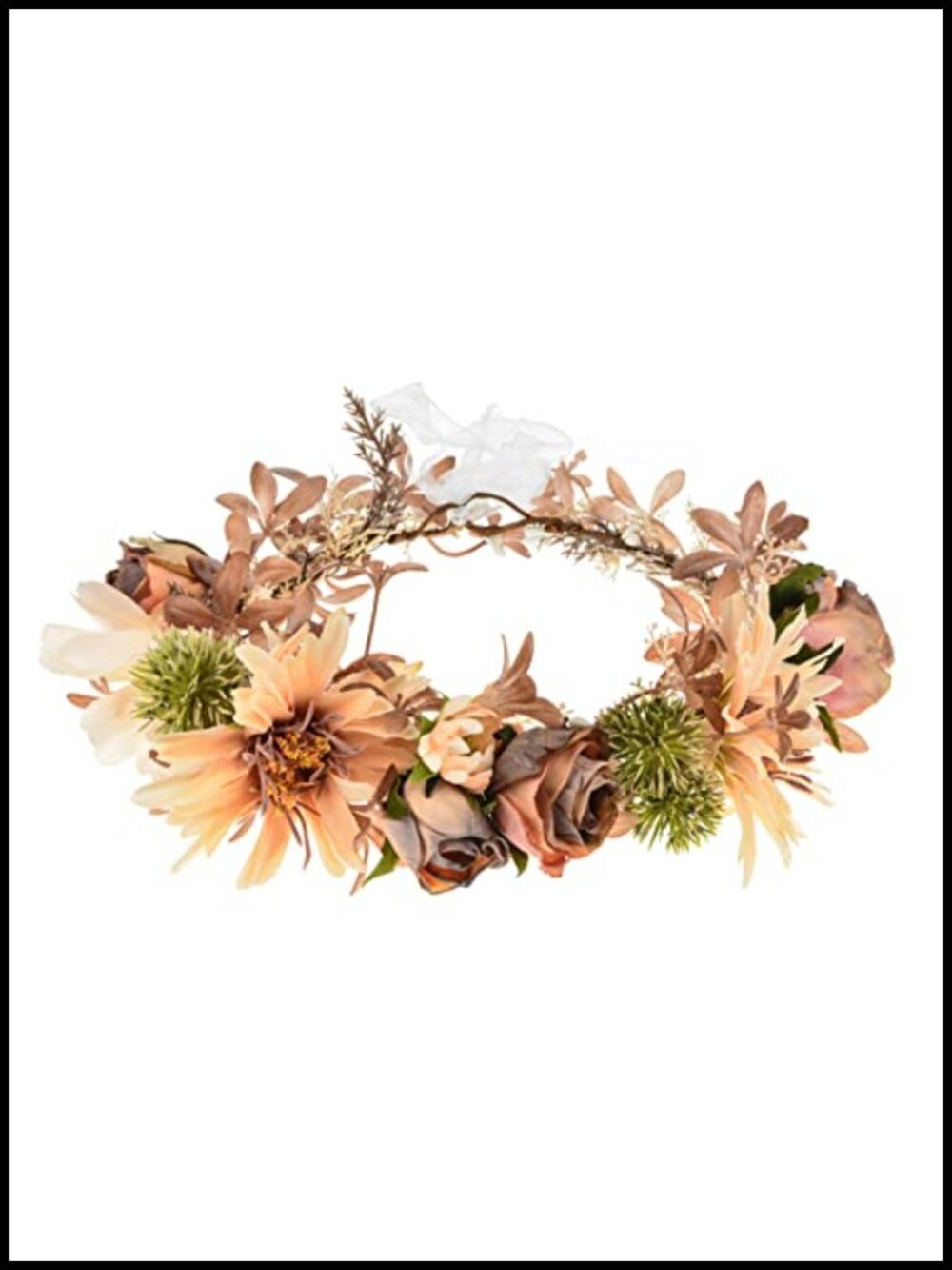 Artificial Flower Crown Eucalyptus Halo Headpiece Photo Prop Silk